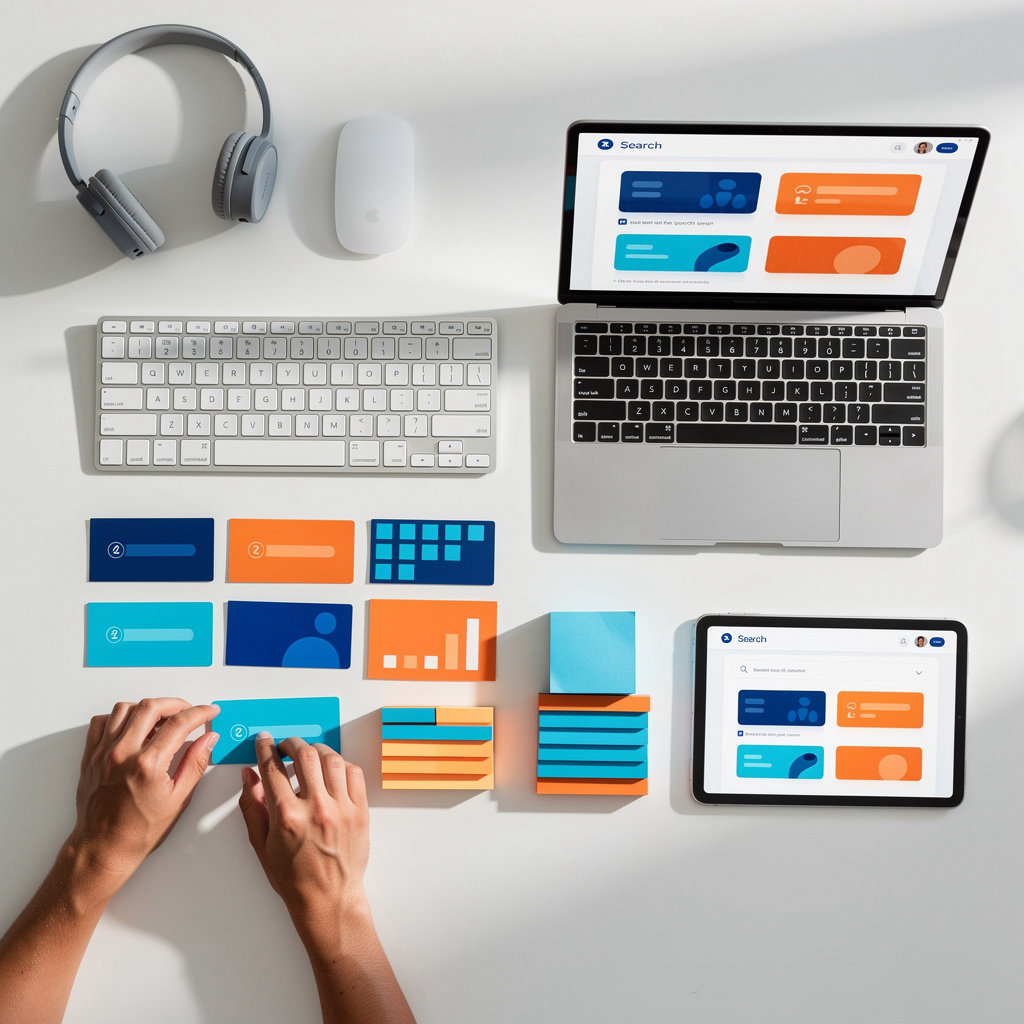 Make a Search Engine features visualization - control, speed, customization, and reliability for custom search engines